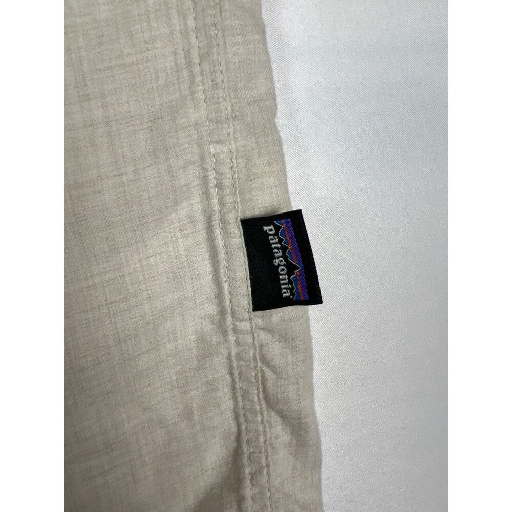 Patagonia Men's Large Linen Organic Cotton Long Sleeve Button Up Shirt Beige - Picture 5 of 12